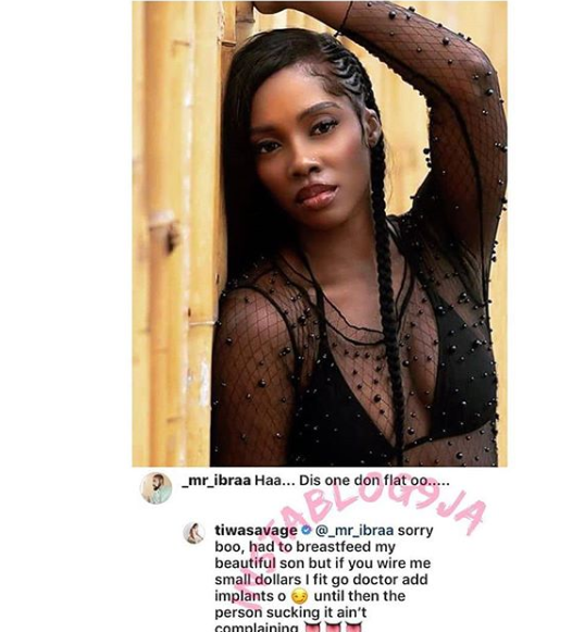 Tiwa Savage Finnaly Reaveals Who Has Been Sucking Her ‘Boobs’